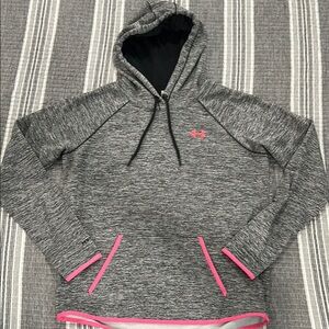 Under Armour Women's Gray Hoodie with Pink Accents
